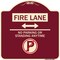 Signmission Fire Lane No Parking or Standing Anytime Heavy-Gauge Aluminum Sign, 18" x 18", BU-1818-24009 A-DES-BU-1818-24009 - alternate 1